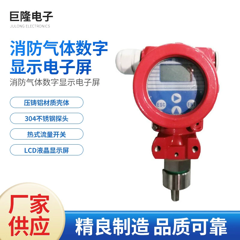 Цифровой датчик потока с электронным дисплеем для газа и жидкостей, встраиваемый, DN25, с измерением теплопроводности, для воды