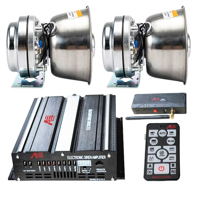 Car horn/tweeter siren amplifier set, car