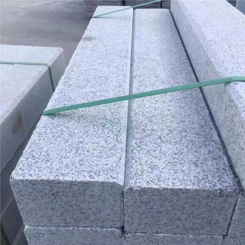 海南东方花岗岩芝麻白灰黑路沿路边路牙侧平石大理石树围花坛挡土