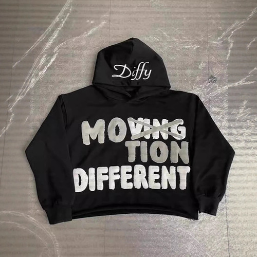 American and European fashion, Harajuku punk rock, hip-hop, skeleton, dark flame, Y2K, original long-sleeved knit sweater hoodie