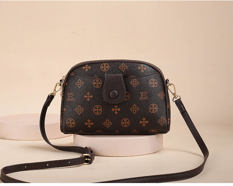 Daily Occasion Pu Leather Material Women's Backpack Backpack Women's Small Autumn Pu Leather Geometric Plaid Vintage Style Shell Zipper Buckle Shoulder Bag