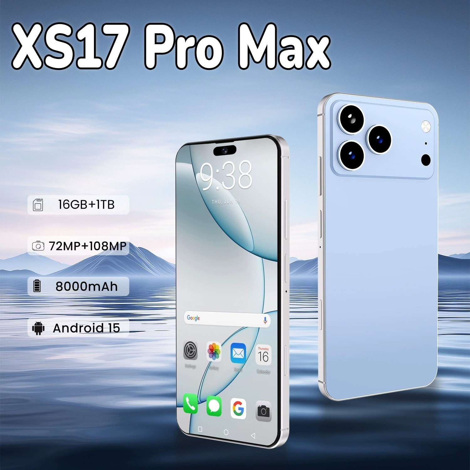 Мобильный телефон Pro, экран, 17 Pro Max, 64 ГБ