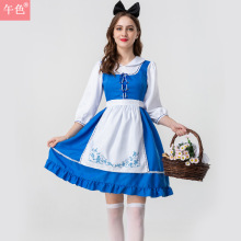 蓝色爱丽丝女仆装英国欧美农庄传统啤酒女佣服万圣节cosplay服装