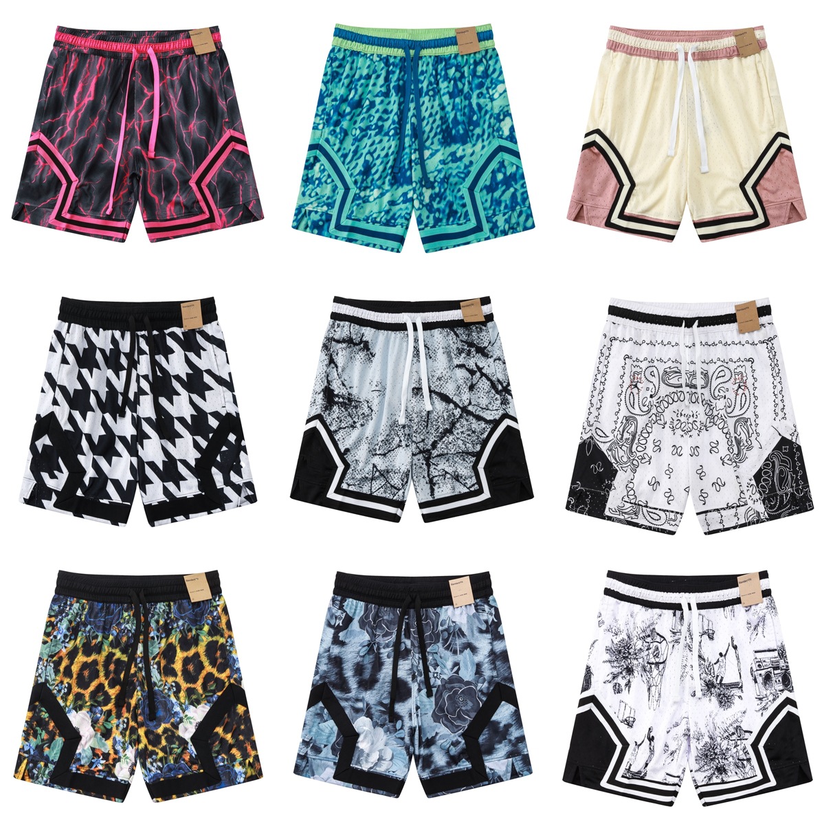 American Basketball Shorts Summer New Quarterly Pants Breathable Quick-drying Training Pants for Boys and Girls Running Casual Sports Pants