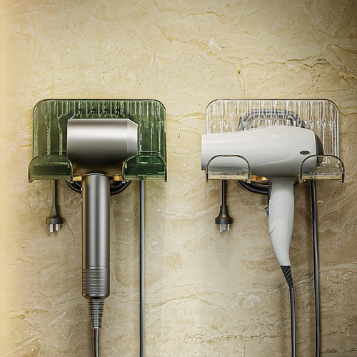 Independently designed light luxury punch-free hair dryer rack bathroom wall-mounted hair dryer storage rack hair dryer bracket cross-border