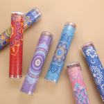 DIY曼陀罗花色万花筒材料包儿童手工自制六色可选科教益智万华镜