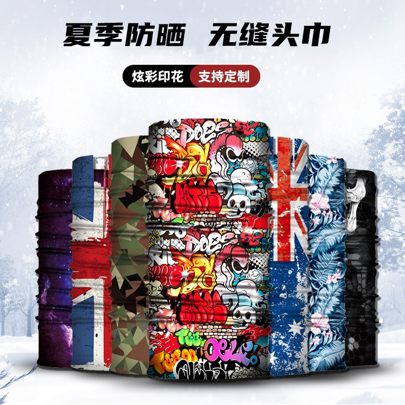 Cross-Border Winter Magic Headscarf Plus Velvet Men's and Women's Motorcycle Neck Cover Windproof and Warm Cycling Mask Thickened Seamless Headscarf