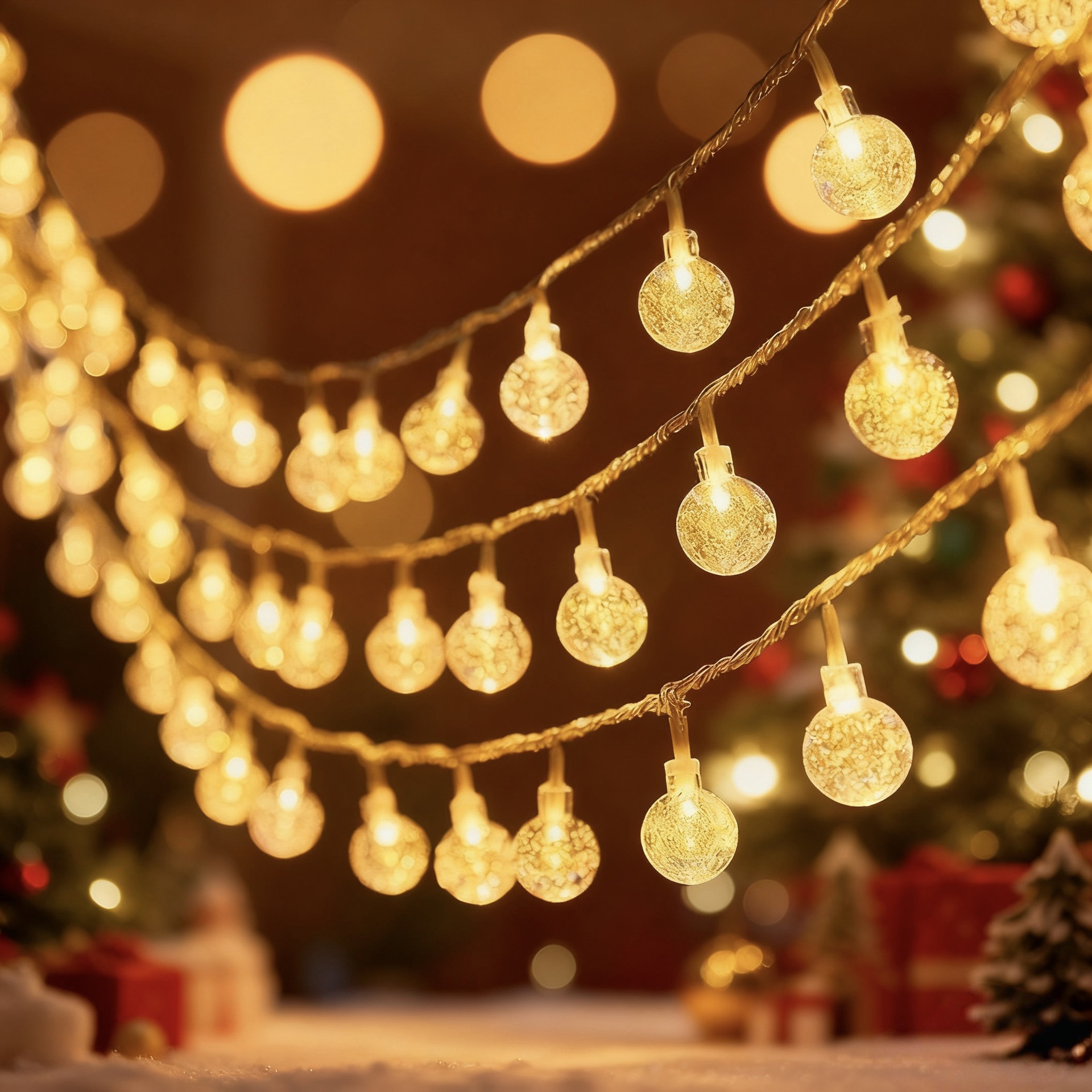 String de lámparas de estrellas LED lámpara solar de jardín de color al aire libre impermeable luz de atmósfera de árboles colgantes de estrellas de color luz de atmósfera