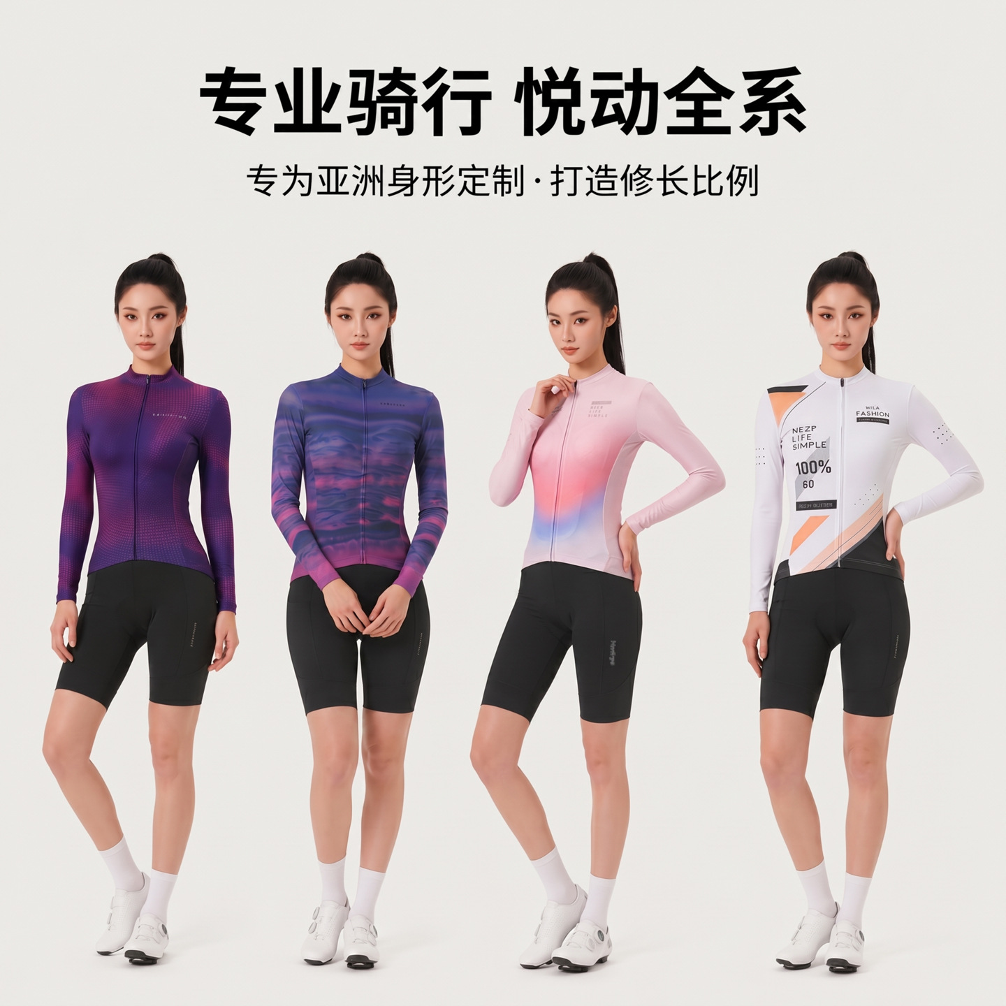 2026年新款夏季骑行服女公路车自行车单车服透气排汗骑行运动服装