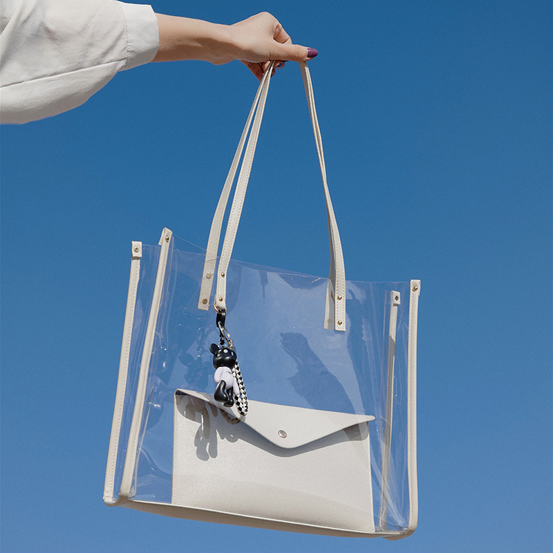 Spring transparent big bag female 2021 p...