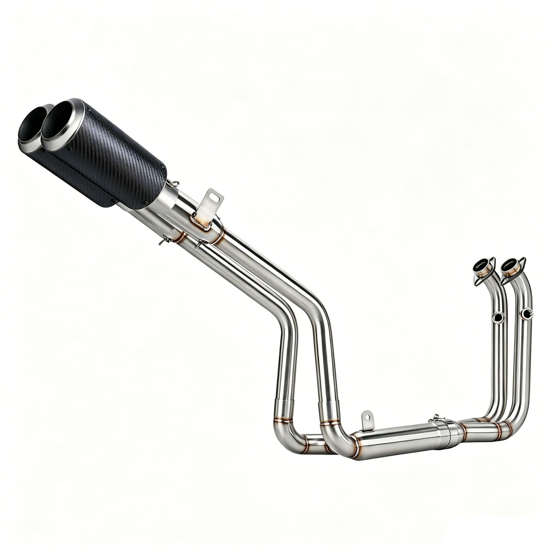 Cfmoto 450Sr 450Nk 22-25 Motorcycle Stainless Steel Exhaust Pipe Front Section High-Position Dual Outlet
