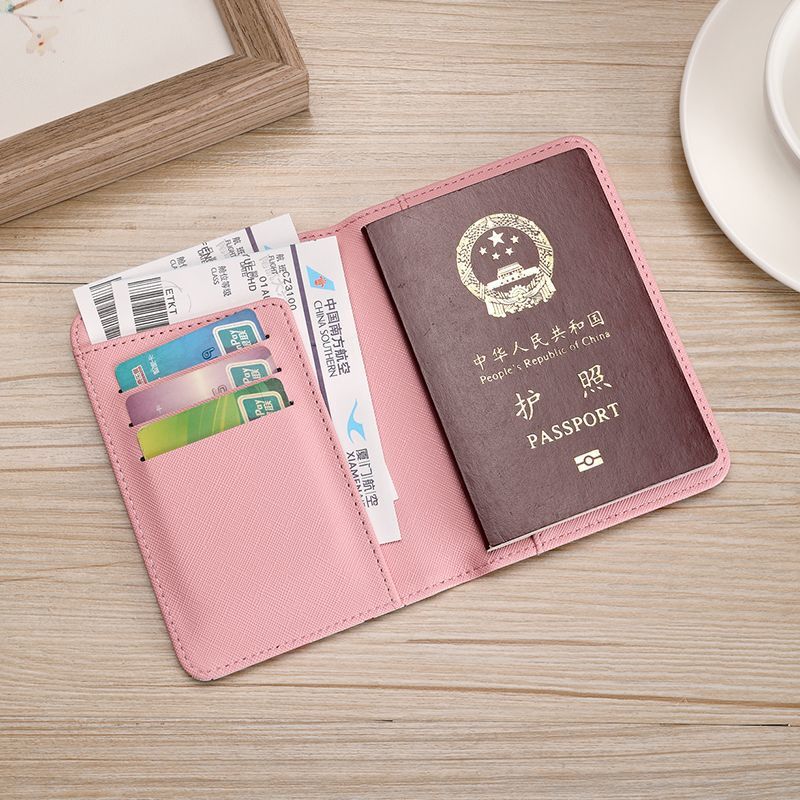 Bolso de pasaporte RFID de punto explosivo transfronterizo, bolsa de identificación de cuero multifuncional que puede colocar tarjeta SIM, funda de cuero, clip de pasaporte