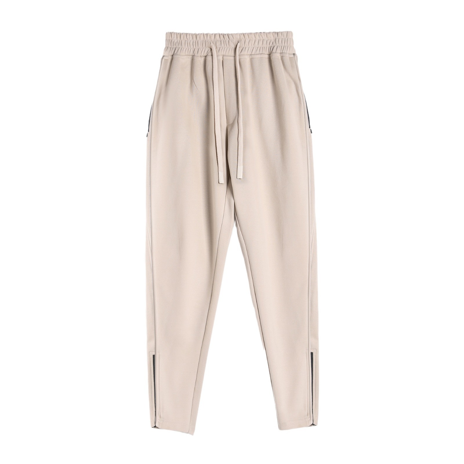 Otoño y invierno para hombres deportivos fitness ocio delgado elástico pantalones de correr para hombres con cremallera nuevos pantalones
