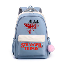 怪奇物语stranger things时尚周边印花学生书包跨境大容量双肩包