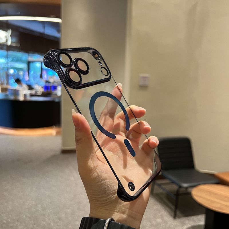 适用iPhone17PROMAX手机壳电镀无边框磁吸苹果17防摔16高级感全包|undefined