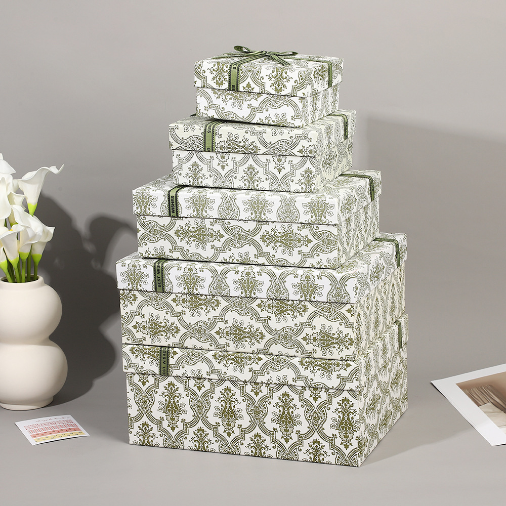 Inventario Tiandian cubierta caja de regalo de textura arco caja de regalo de cumpleaños caja de almacenamiento caja de embalaje caja de regalo al por mayor