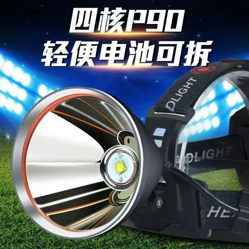 Luz de detección al aire libre luz blanca luz amarilla LED pescar luz de noche luz fuerte USB luz de cabeza eléctrica pescar luz de alta potencia carga