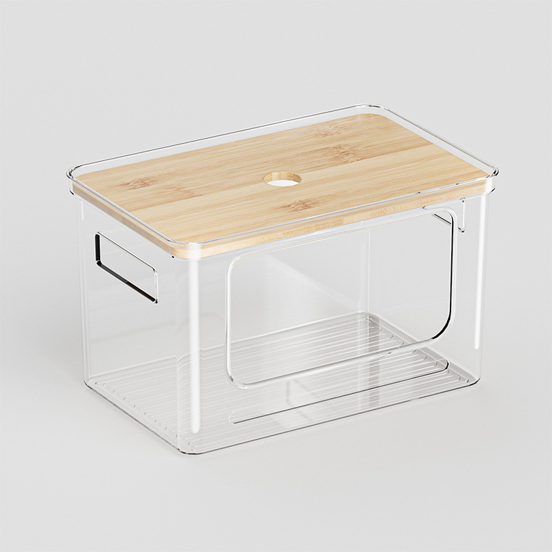 뚜껑이 있는 투명 대형