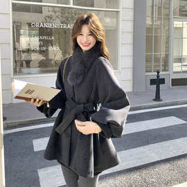 实拍千金风毛领高品质轻奢羽绒呢外套女2026冬季新款收腰呢子大衣