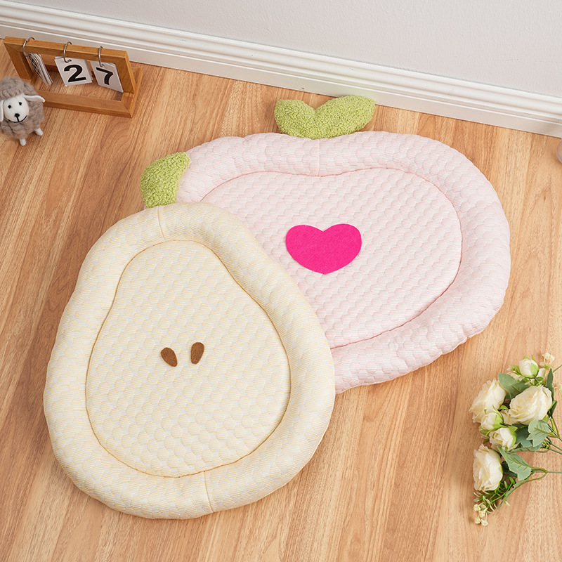 Perrera serie de frutas cojín fresco cojín suave cojín fresco cojín para perros peluche perro pequeño verano transpirable cama para mascotas