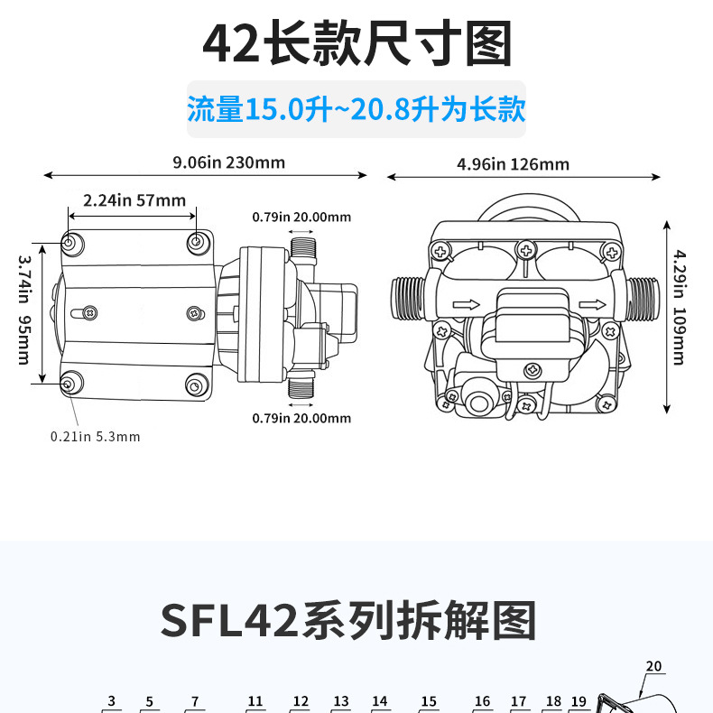 42款12v24v隔膜泵