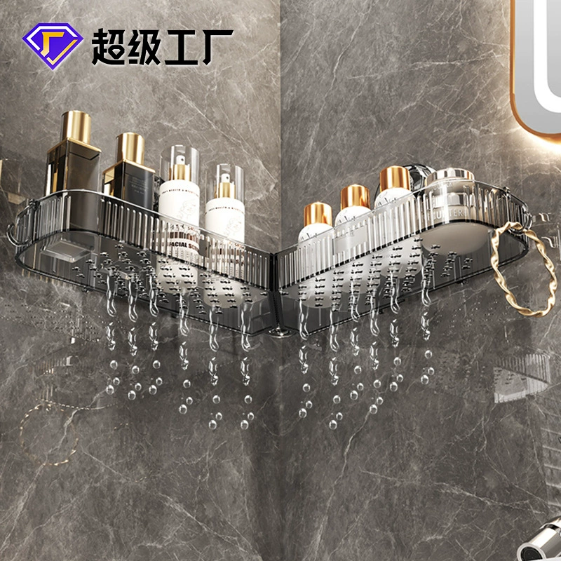 Hole-free Bathroom Tripod Shower Gel Suction Cup Storage Rack Bathroom Soap Rack Wall Corner Rack Storage Rack Wholesale