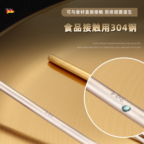304 stainless steel fruit fork Japanese-style solid round stick small fork long handle moon cake fork fruit pick cake dessert fork