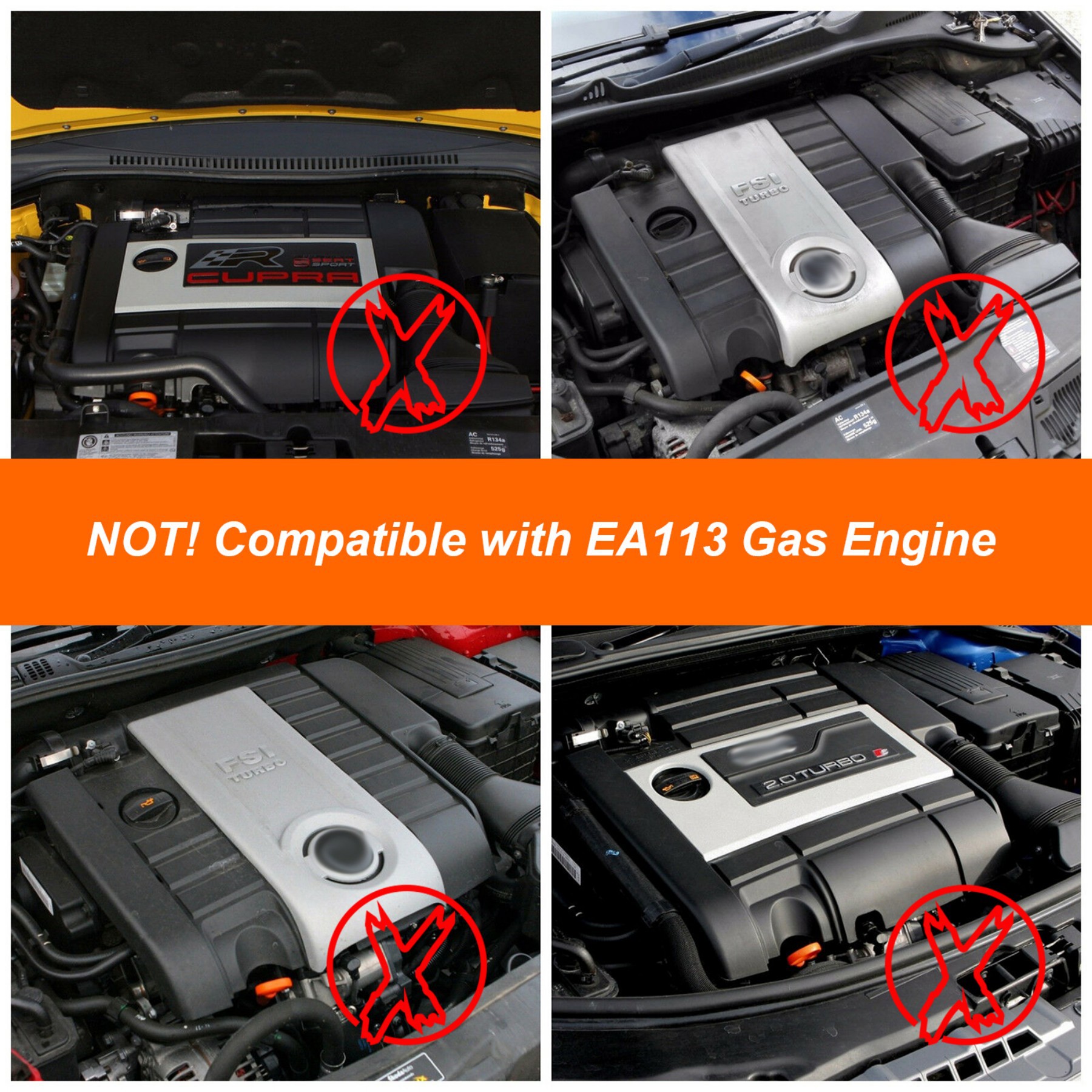 Car air intake modification kit suitable for Volkswagen Audi Skoda 1.8 2.0 GTI TSI engine