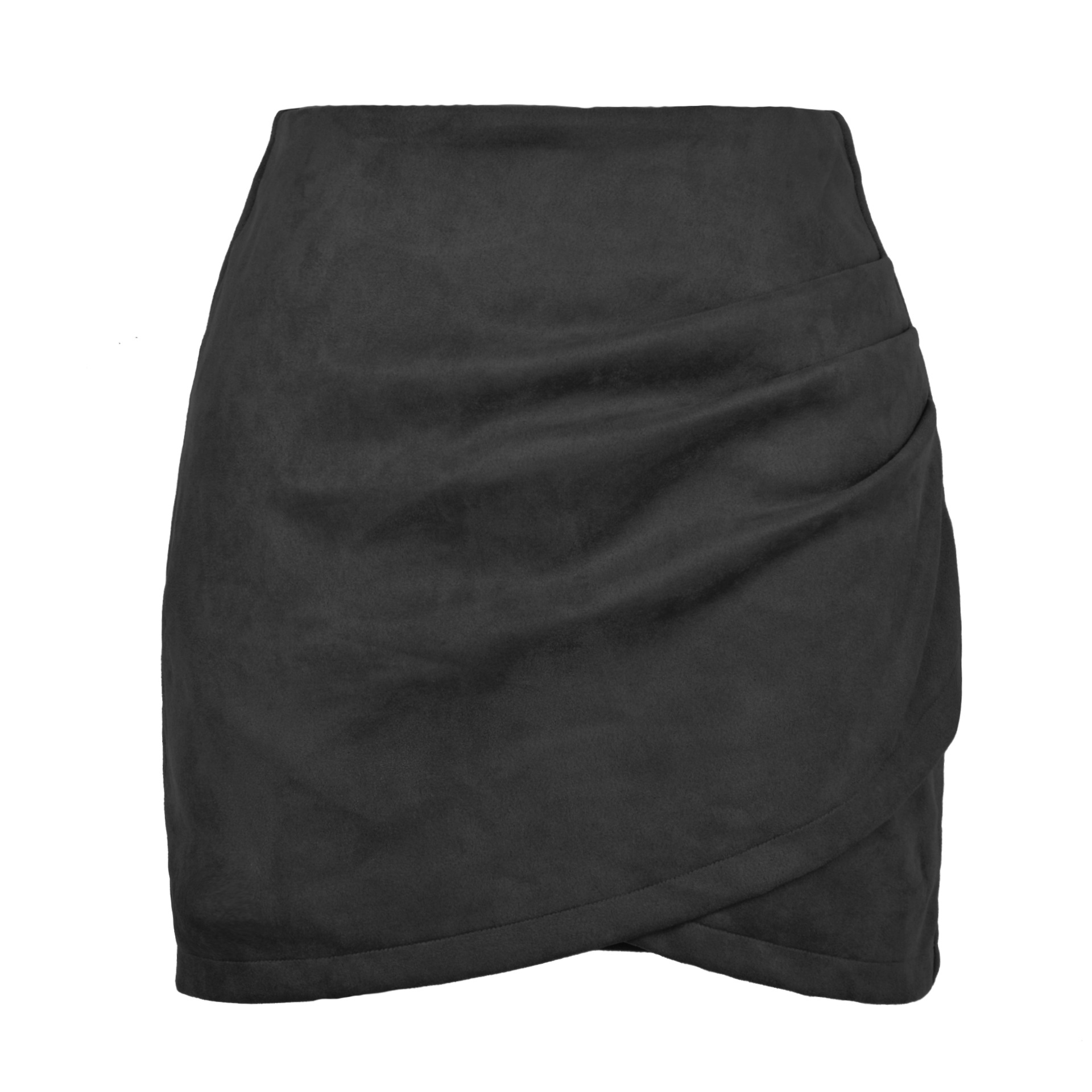 Fashion Solid Color Faux Suede Above Knee Skirts display picture 1