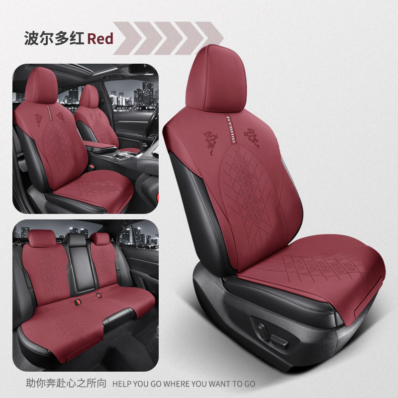 Toyota Toyota Crown Kluger seat cover four seasons breathable (Modelə uyğun (Original) oturacaq örtükləri) - bordeaux-red-standard-version-crown-kluger-dedicated-five-seats
