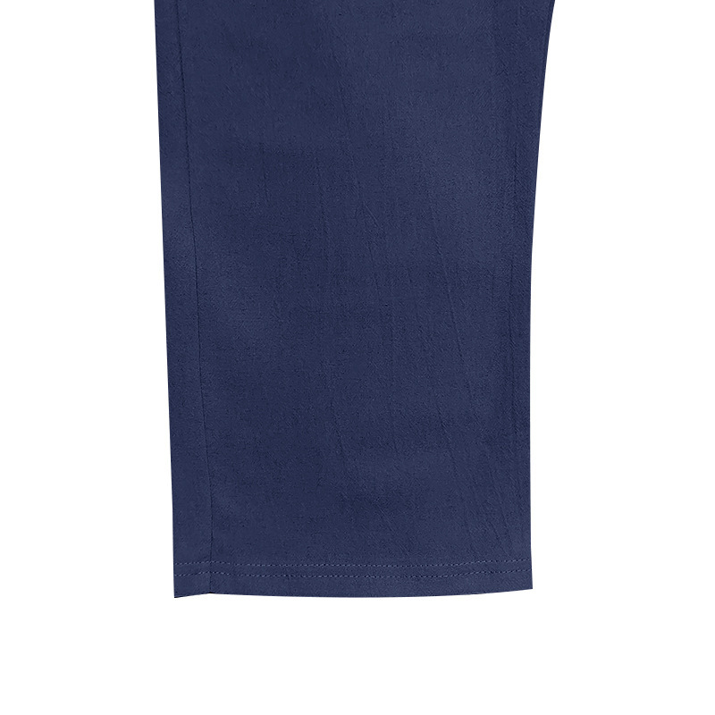 Men's Loose Linen Casual Wide-leg Beach Trousers For Summer_voghion.com