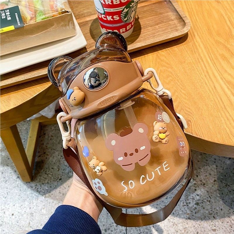 Summer cute high quality plastic glass with glass