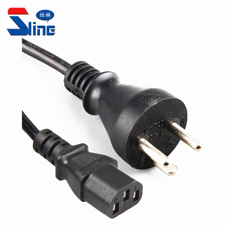 厂家供应 3芯丹麦插头品字尾电源线   丹麦插头XH021A--C13电源线