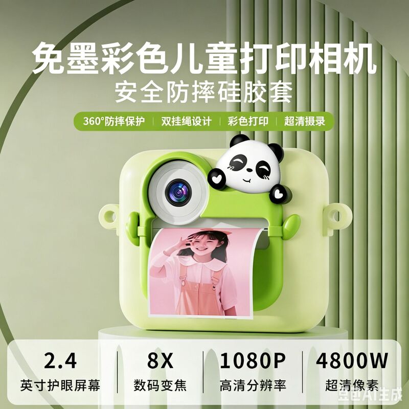2026 New Model Instant Camera for Children That Can Take Photos and Print Them Directly, Colorful, Perfect as a Birthday Gift for Girls on Children's Day