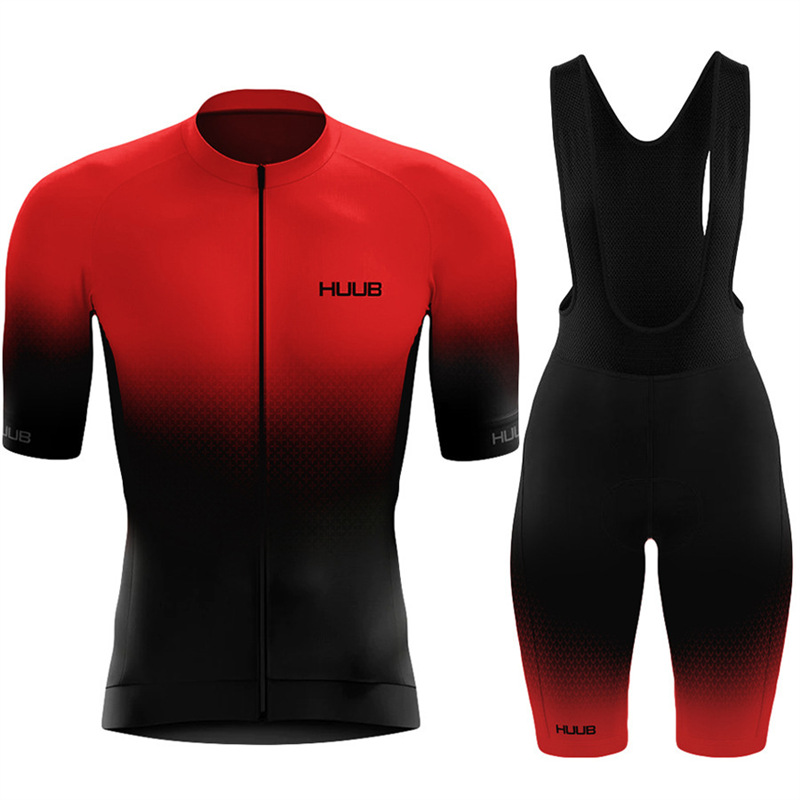 Cycling Clothing Racing Clothing Mountain Bike Cycling Equipment Breathable Top Huub Bicycle Men's Short-Sleeved Cycling Clothing Suit