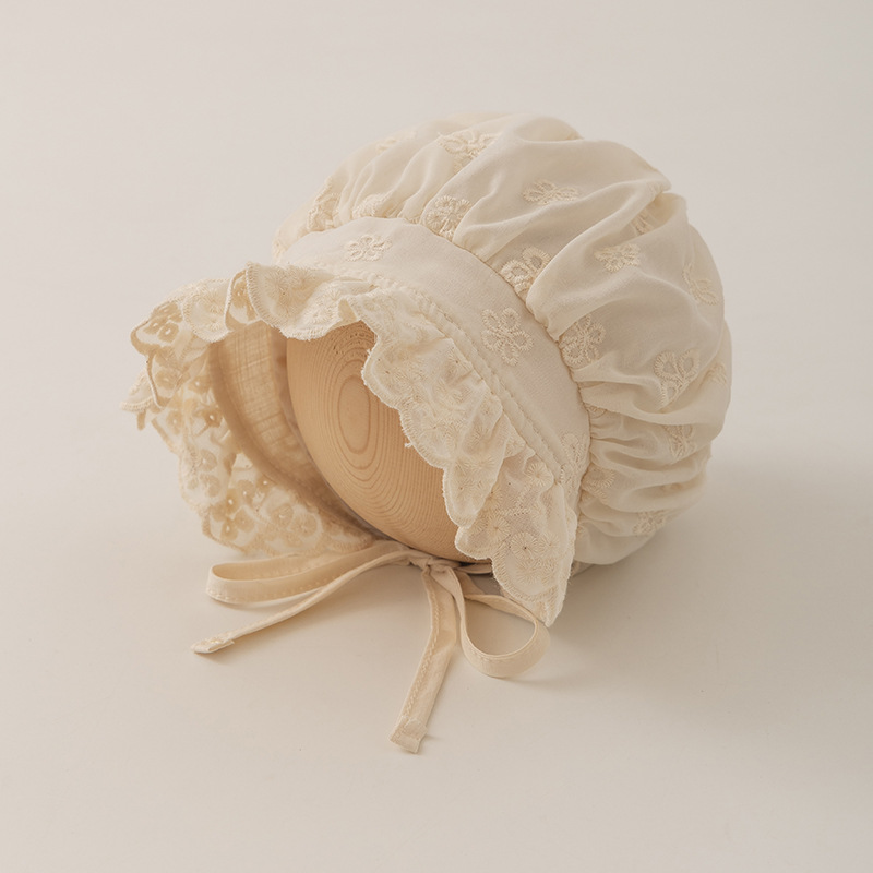 Sombrero para bebés 2024 primavera y otoño encaje princesa dulce fuera sombrero para bebés sombrero para niños sombrero para bebés