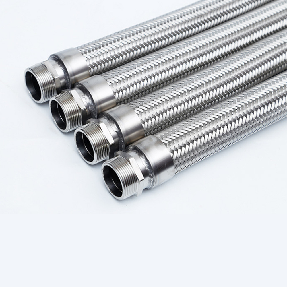 金属软连接法兰不锈钢金属编织软管泵用金属软管工业法兰式波纹管