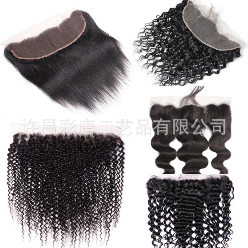 13X4 Human Hair Hand-Woven Hair Block Transparent Lace 13X4 Lace Frontal Human Hair Accessories