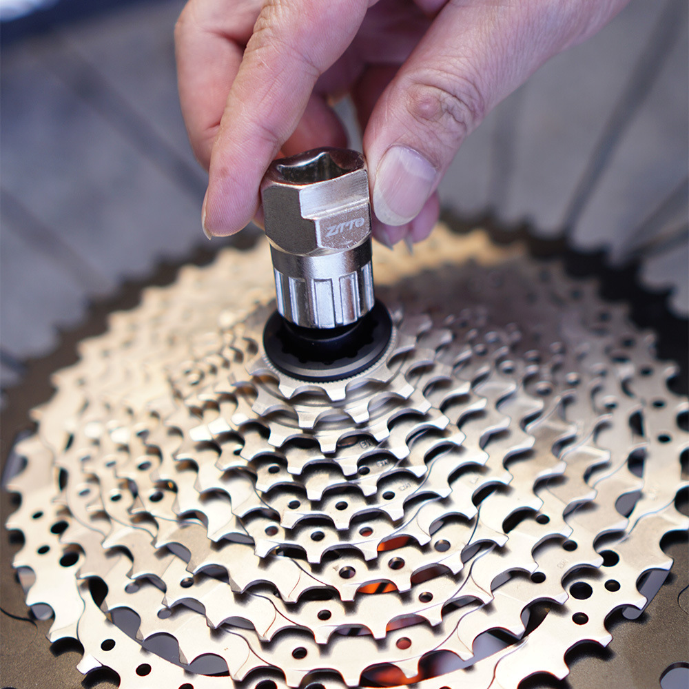 ZTTO Reparación de bicicletas Herramienta de vuelo rotatorio Bicicleta de carretera Bicicleta de montaña Tarjeta de varilla fija Instalación de volante Manda de desmontaje