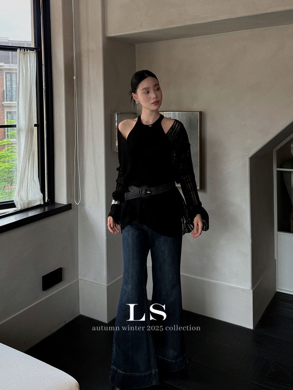 【LS新品牌】黑标极简大牌 早秋上新极简真两件针织上衣女58002#|undefined