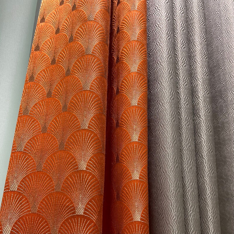 2020 New High Precision Light Luxury Small Fan Jacquard Ginkgo Leaf Curtain Light Luxury Shading Living Room Modern Fashion