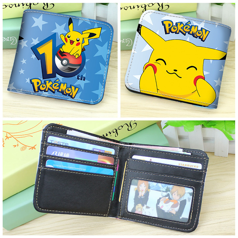 Pet Pokémon Kabbi Bestia Juegos de animación Cartera de cambio Cartera de estudiantes Cartera de tarjetas impresas en color para hombres y mujeres alrededor
