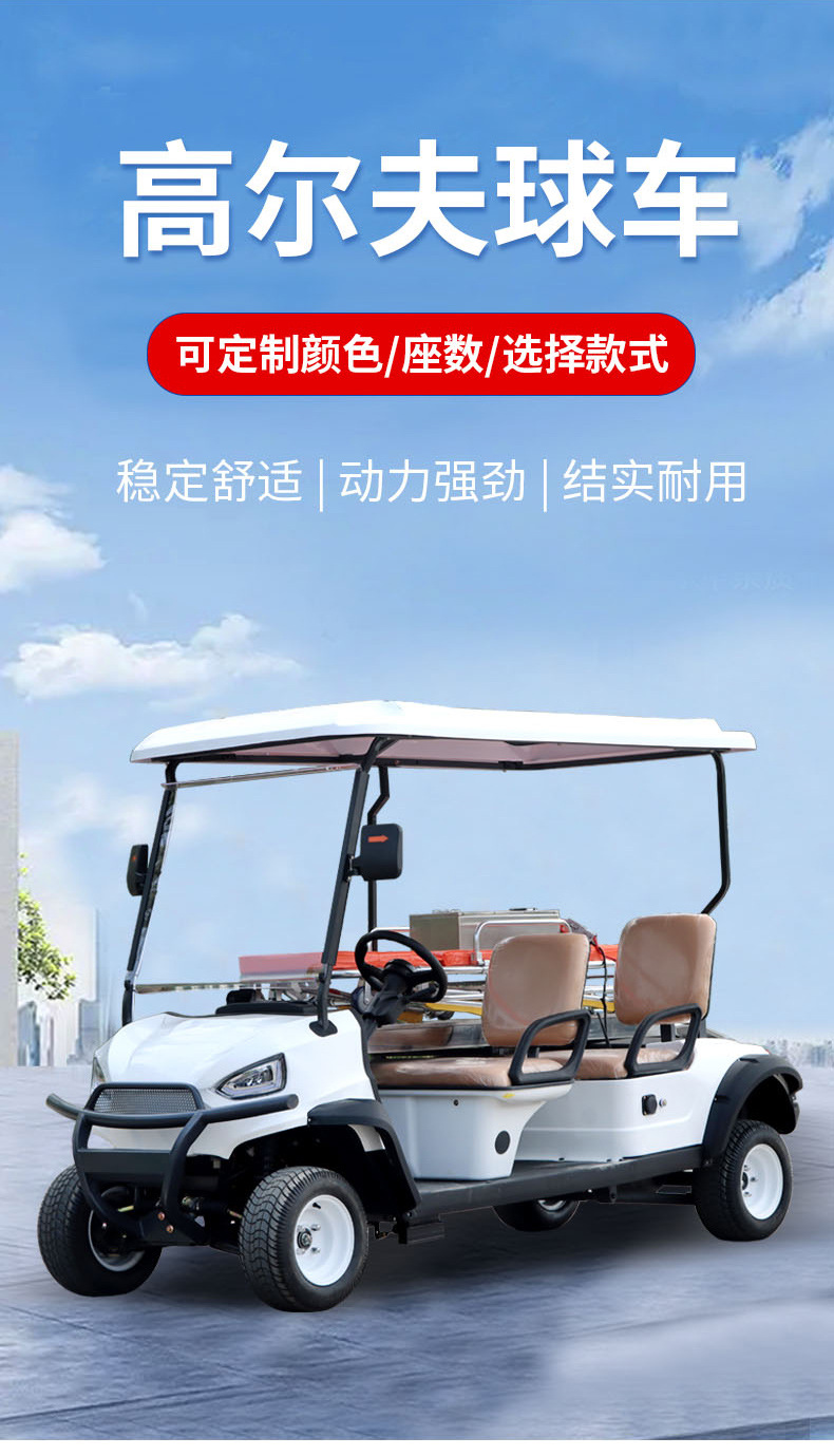 Dewujunheng Golf Cart Ambulance Park Scenic Area Property Patrol Ambulance Electric Golf Cart