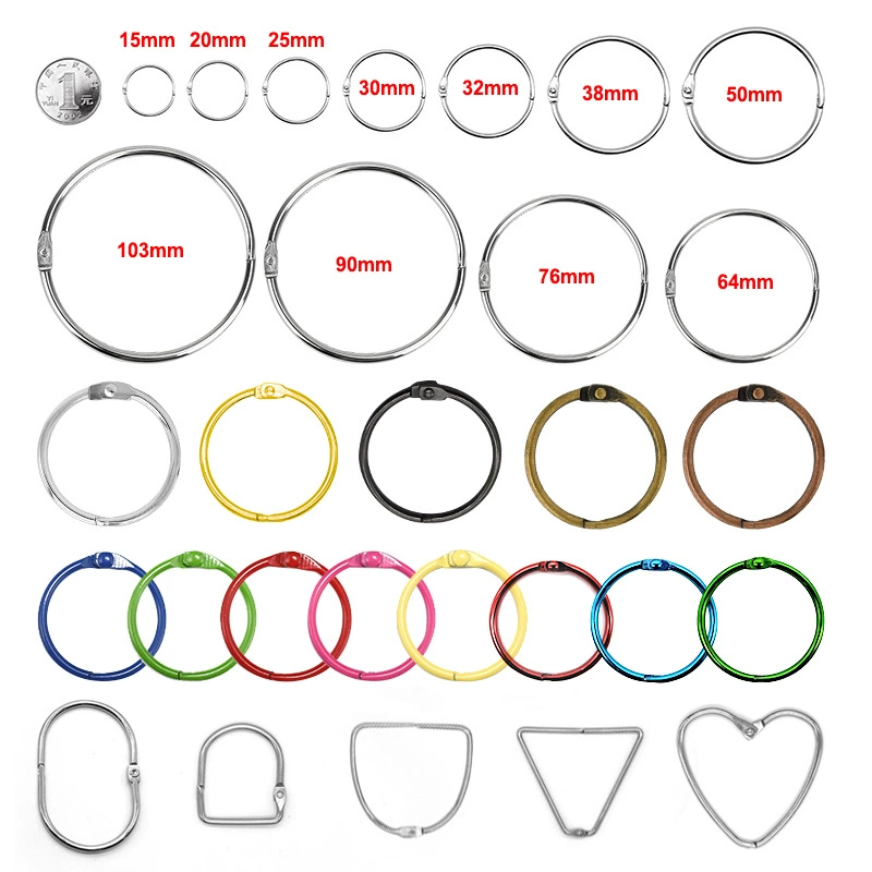 伊旺 Cross-border card ring, DIY removable binding ring, silver notebook binding activity book ring