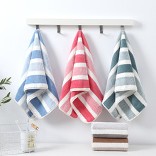 毛巾批发珊瑚绒面巾柔软吸水宽条纹成人擦脸巾情侣男女加厚擦手巾