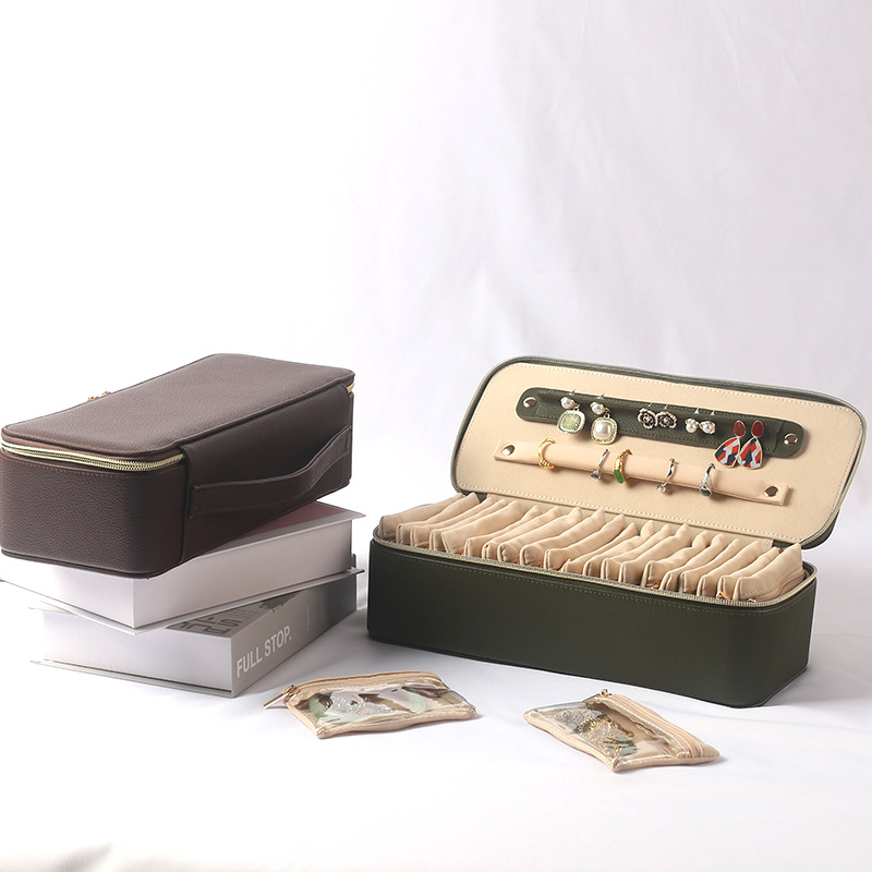Cross-Border Amazon Jewelry Box Convenient Travel 20-Position Packaging Bag Jewelry Earrings Jewelry Storage Box Wholesale