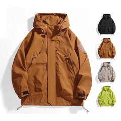 2025春秋季新款宽松工装冲锋衣外套男女同款防风防水户外登山夹克