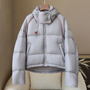 Small Quantity of Clothing 2025 Spring & Fall New Thickeneded Cold-Proof down Jacket Loose Large Size Women's Hooded Bread Jacket