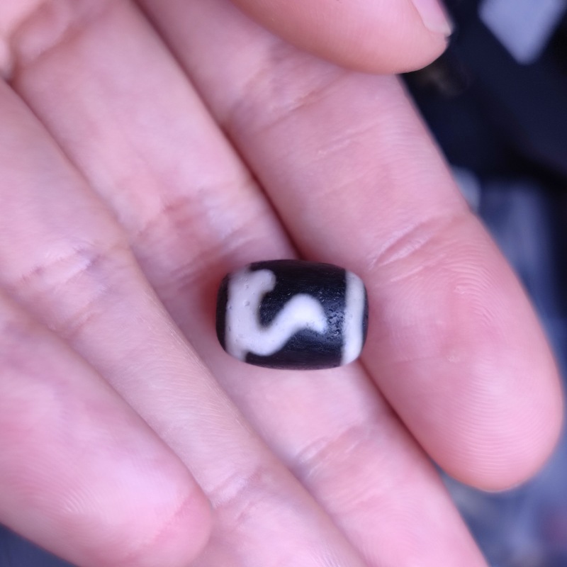 三眼虎牙天珠玛瑙散珠自然风化文玩桶珠老型项链配珠顶珠散珠继灿|undefined