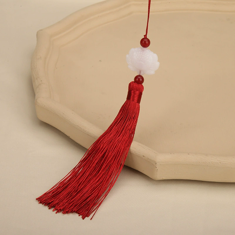 Double-sided pendant white jade with tassels, decorations, accessory, accessories